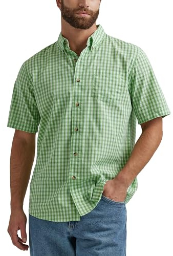 Wrangler Authentics Kortärmad klassisk vävd skjorta för män, XL