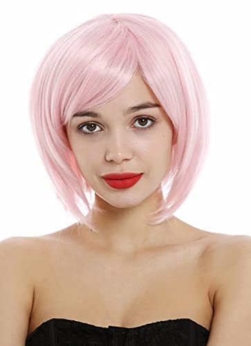 WIG ME UP - 1215-T2333 perruque dames carré long frange courte raie rose clair