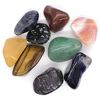 Piedras Pulidas, Reiki de Bolsillo, Chakra, Rocas Minerales, Paquete de 100g (8 a 10 Piedras) Tamaño: Mezcla Grande 25mm - 40mm