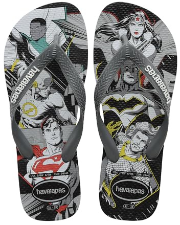 Havaianas - Top Heróis DC, Infradito Comode, Resistenti e Leggere con Suola dei Supereroi e dei Cattivi, Unisex Adulti