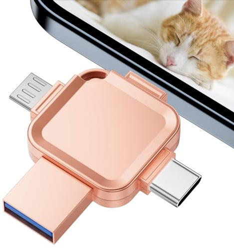4 In 1 128GB USB Stick Für Phone Mit Anschlüssen lOS/USB/Type-C/Micro-USB