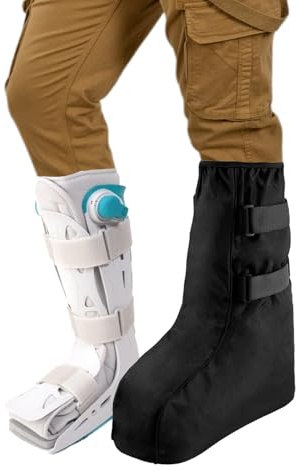 WEESTAAMO Medical Boot Cover Shoe Covers Waterproof Air Cam Walker Fracture Boots Medical Orthopaedic Boots for Foot and Sprained Ankle (L)