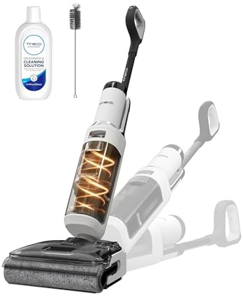 Tineco Floor One Stretch S6 Nass Trockensauger, 180°-Flachdesign Saugwischer 13cm Liegehöhe, 85°C 5min FlashDry Selbstreinigung, 3-Seitige Kantenreinigung 40min Laufzeit Reinigung unter tiefen Möbeln | 13cm Liegehöhe, 85°C 5min FlashDry Selbstreinigung, 3-Seitige Kantenreinigung 40min Laufzeit wisch staubsauger für Hartböden