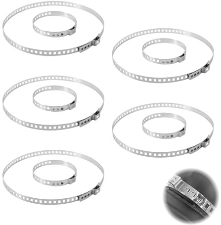 LERUIYEZS Achsmanschettenschellen Set 10 Stück Edelstahl Verstellbare Klemmschelle Universal CV Schellen Kit Mit 5 Großen Und 5 Kleinen Schellen Für Pkw Lkw SUV Kompatibel