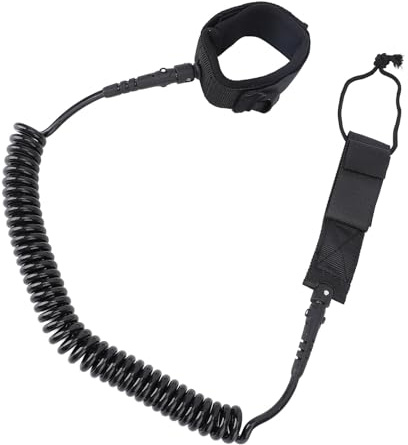 Oreilet Surf Leash 9.8ft, 360 ° Rotation TPU Surf Board Leash Replacement Stand Up Paddleboard Rope Surfboarding Ankle Strap For Shortboard, Longboard, Leg Rope Strap String (black)