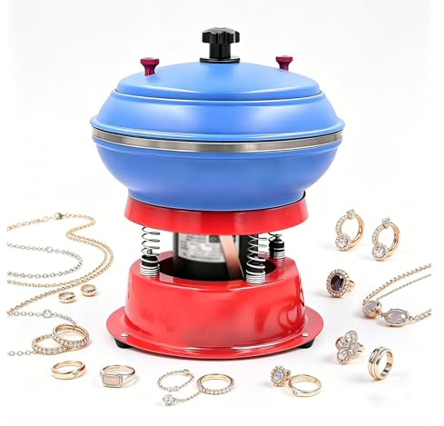 Generico Buratto Elettrico per Pietre da 900W,Buratto Rotante Professionale,per Levigare E Lucidare La Superficie del Pezzo in Lavorazione, Accessori per Gioielli