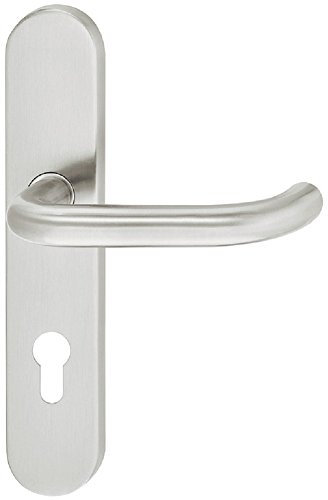 JUVA Design Türgriff Edelstahl 1 Stück Drückergarnitur Edelstahl Türbeschlag für Zimmertüren - LDH 2170 | PZ - Zylinder | Türdrücker-Garnitur für Innentüren | inkl. Befestigungsmaterial - Türgarnitur