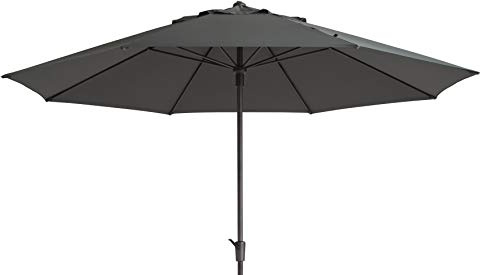 Mad Absolut wetterfester Gartenschirm Timor Luxe 400 grau, mit Kurbel, UV-Schutz 50 Plus