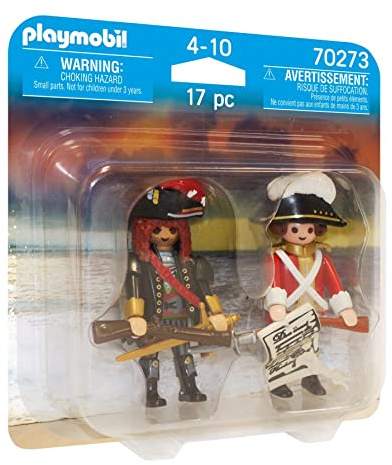 PLAYMOBIL DuoPacks 70273 Piratenkapitän und Rotrock, ab 4 Jahren