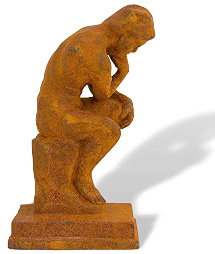 aubaho Skulptur Denker nach Rodin Eisen Figur Statue Garten Antik-Stil Replika Kopie