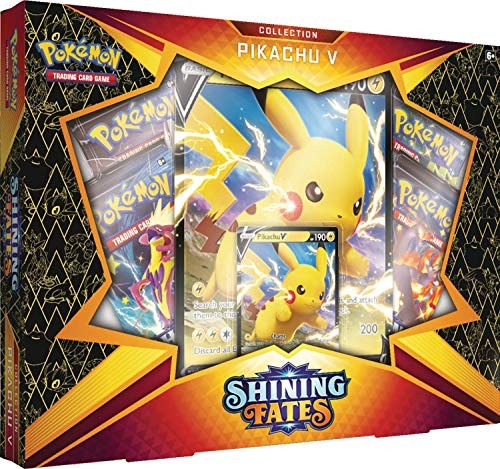 Pokémon Glänzendes Schicksal: Pikachu V-Box, Kartenspiel, ab 6 Jahren, für 2 Spieler, über 10 Minuten Spieldauer