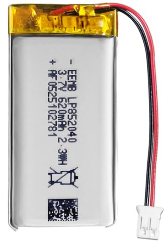 EEMB Batería 3.7V 620mAh 852040 Bateria de lipo Recargable Bateria Litio con Conector JST (Certificación UL)¡Asegúrese de Que la polaridad del Dispositivo Coincide con la batería Antes de Comprar!