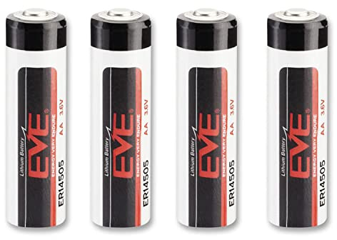 Shop4top EVE ER14505 LS14500 STD Lot de 4 piles AA 3,6 V LiSOCl2 au lithium