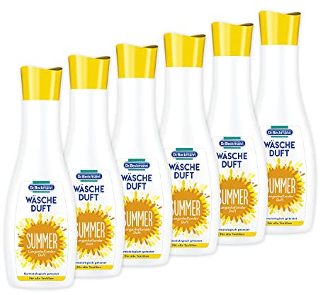 Dr. Beckmann Wäscheduft Summer | für frischen und langanhaltenden Duft | ohne Weichspüler und für alle Textilien geeignet | 6x 250 ml