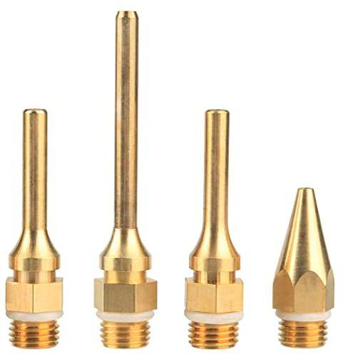 Treki 4 Pièces Kit de Buse de Pistolet à Colle en Cuivre Interchangeables de Diamètre de Filetage 10,8MM Convient aux Outils de Pistolet à Colle Chaude