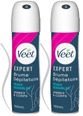 VEET - Lot de 2 Brume Dépilatoire Spray - Peaux Sensibles - 150 ml