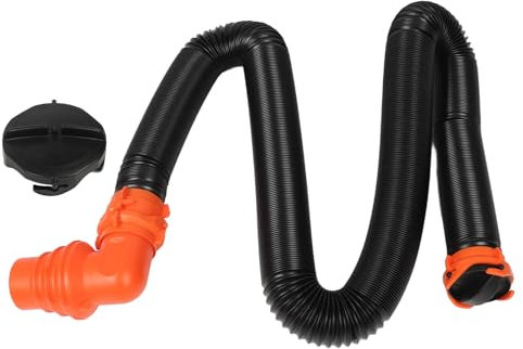 RV Sewer Hose Kit, PP 90° Swivel Fitting, Universal Sewer Hose for RV Camper Motorhome Caravan(6m)