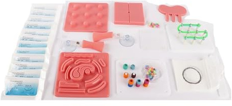 Laparoscopic Simulator Training 12 Laparoscopic Surgery Training Modules, Surgical Suture Training Practice Kit Includes Suture Pad for Medical Students.(For practice use only)