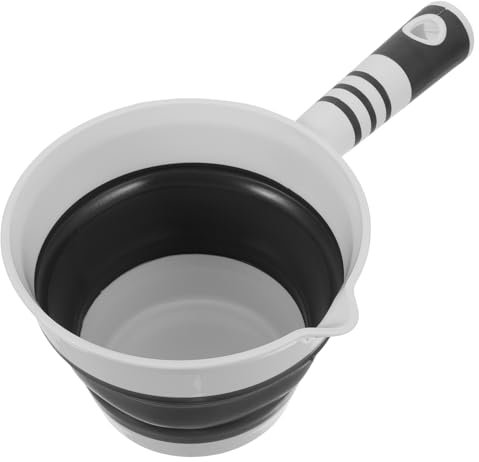 PRETYZOOM Pala Plegable de Plástico Cucharón de Cocina Multiusos Hogar Jardín Baño y Viajes Fácil de Almacenar Cucharón de Agua Plegable Mango