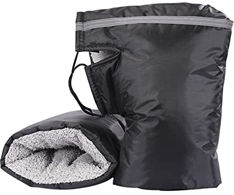 Gants de Moto Hiver Gants de Guidon Chaud Gants de Moto Epais Imperméable Manchons de Vélo Anti-Froid Protège-Main Manchon Coupe-Vent Manchons d'Hiver Gants de Protection pour Vélo Moto Scooter Vélo