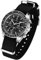 CADISEN Herren Quarz Uhr Elegante lässige Kampagnen mit Saphirglas Nylon Armband (Schwarze)