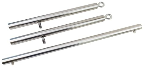 Silver Adjustable Exercise Stainless Steel Spreader Bar, Yoga Training Fitness Gear, Workout Bar,Sports Gym Kit