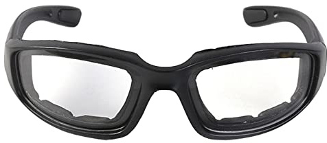 Qianly Outdoor Motorrad Reitbrille, Fahrradbrille, Augenschutz, Winddichter Rahmen für Angeln, Ski, Reisen, Golf, Laufen, Sport, Weiß