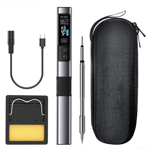 Smart Soldering Iron HS02A with 2S Tin Melting Time and Standby Mode to Prevent Dry Burning (A)