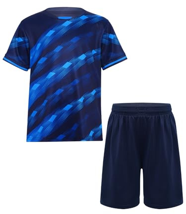 iiniim Barn, pojkar, sportset, fotbollströja, 2 delar. Snabbtorkande T-shirt + shorts sportdräkt för jogging basket fotboll träningsoverall