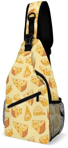Casual Chest Pack Cheese Gym Daypack Sports Strap Daypack For Business, Travel, Hiking