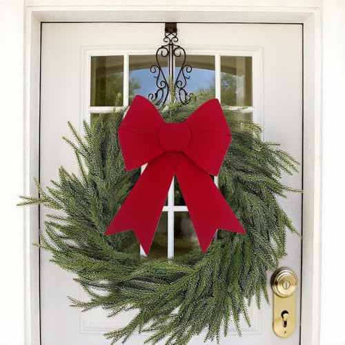 Slothbyte 2 Stück Rote Schleifen Weihnachten - 31x21cm,Geschenkschleife Groß - Weihnachtsbaum Deko Schleife für Weihnachtskranz, Weihnachtsbaumschmuck Hochzeit Geburtstag Party Garten Dekoration