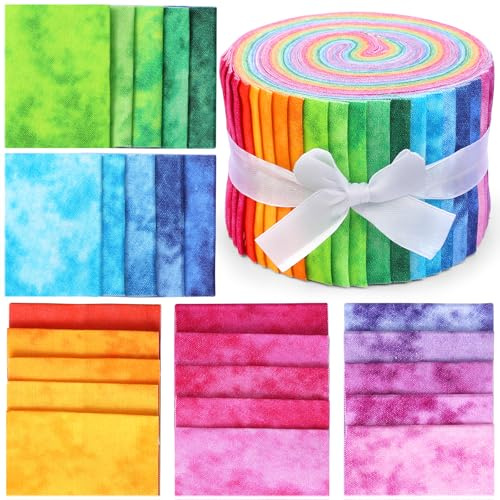 25 Pcs Jelly Rolls Fabric for Quilting Fabrics 2.5 x 40 Inch Jelly Roll Fabric Strips for Quilting and Sewing DIY Craft Decorationfts