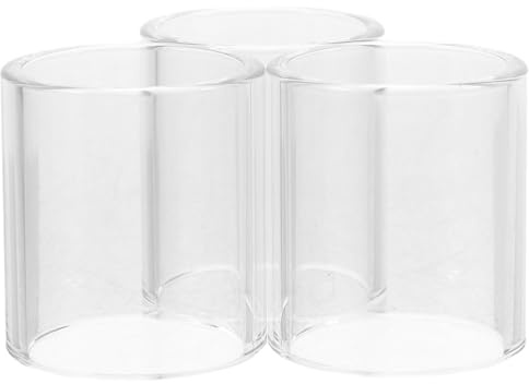 STOBAZA 3pcs Glass Guitar Slides Finger Sleeve Ring Tone Enhancing Playing Technique for Electric Acoustic Guitar Performance Practice Accessories for Guitarists