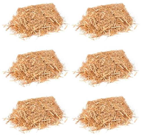 AC - Pack de 6 Bolsas de Paja para belén - 15 x 14 cm - Accesorio para decoración en el Nacimiento - Ideal para los últimos Detalles