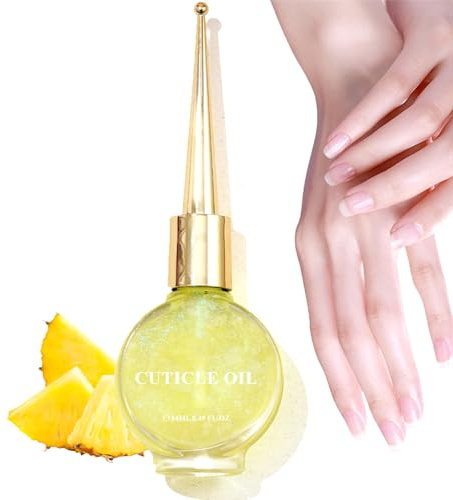 Nagelhautpflegeöl, 15ml Cuticle Oil Nail Care - Shimmer Gelb Nagelpflege Oil mit Natürlichen Inhaltsstoffen Vitaminen - Nail Care Nagelhaut Öl für Hände Nägel Nagelhaut (Yellow Pineapple)