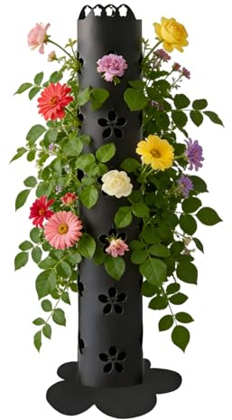 Tour de Plantation Verticale - 81 cm - Pot de Fleurs Creux sur Pied - Planteur d'intérieur pour jusqu'à 30 - Jardinières de Jardin autoportantes avec Drainage pour terrasse, Balcon, extérieur