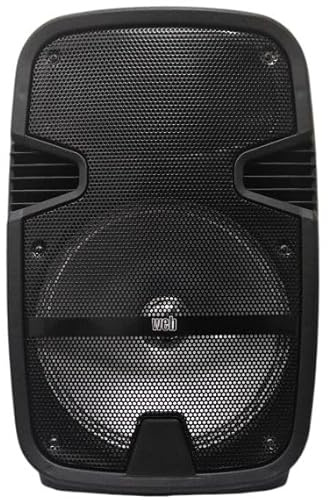 WEB world electronic business Cassa Acustica Trolley 12 Ricaricabile - 40W - Bluetooth, USB, TF, MP3 - Luci LED e Funzione Karaoke - Dimensioni 412 x 347 x 645 mm