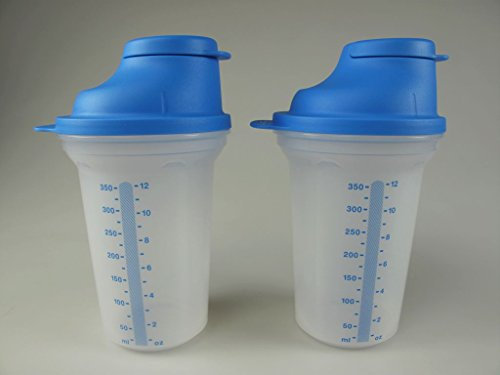 TUPPERWARE Backen Mix-Fix klein (2) 350 ml blau Shaky Shake It Küchenhelfer P 20761