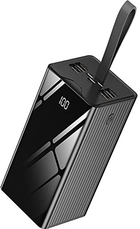 Portable Charger 50000mAh Five Outputs and Three Inputs 22.5W PD USB C Ultra-Fast Large Capacity LED Flashlights Power Bank Compatible with iPhone Samsung Huawei iPad Laptop and More (Black)