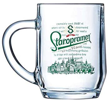 Staropramen - Vaso de cerveza oficial de media pinta (473 ml)