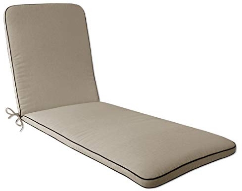 OUTLIV. Romeo Elegance Liegenauflage, 190x60x5 cm, Natur | 100 % Acryl (Dralon), mit Bindebändern, 190x60x5 cm, Natur, für Garten und Terrasse