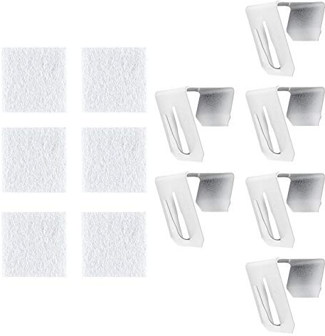 Dekospass - Ganchos para puertas y ventanas (6 unidades, 3,5 x 2 x 3 cm), color blanco