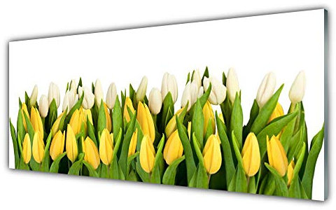 Tulup Acrylic Glass Print 125x50cm Wall Art - Wall Picture Plastic Acrylic Glass - Tulips Floral