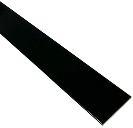 HOMEWELL Méplat en Aluminium 24mm x 1.45mm x 1000mm Laqué Noir | Profilé Polyvalent pour Agencements Contemporains et Projets Innovants