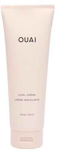 OUAI Curl Cream - Curl Defining Cream for Hydrated, Shiny Curls - Babassu and Coconut Oil, Linseed and Chia Seed Oil - Paraben, Phthalate, Sulfate and Silicone Free Curly Hair Products 236ml