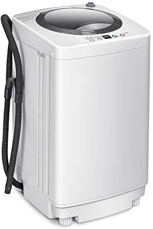 ARLIME Portable Washing Machine 1.2 Cu.ft, 8 lbs Capacity, Built-in Drain Pump, Full-automatic Washer and Dryer Combo for Apartment, RV, Dorm