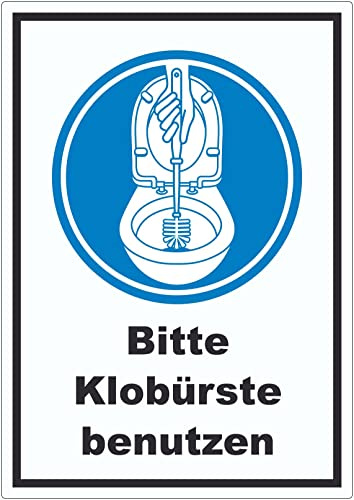 Bitte Klobürste benutzen Aufkleber A4 (210x297mm)