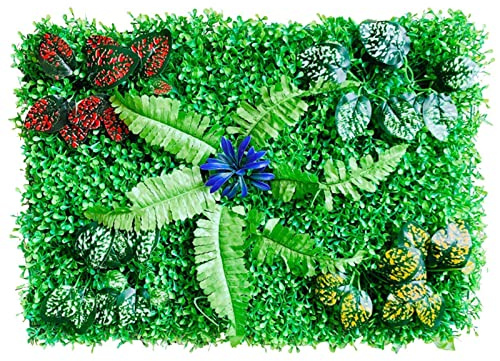 Valla de privacidad de hiedra artificial, valla de seto artificial, hoja verde, pantalla de hiedra, pared de planta, hierba falsa para jardín, protección de privacidad, interior, exterior, balcón