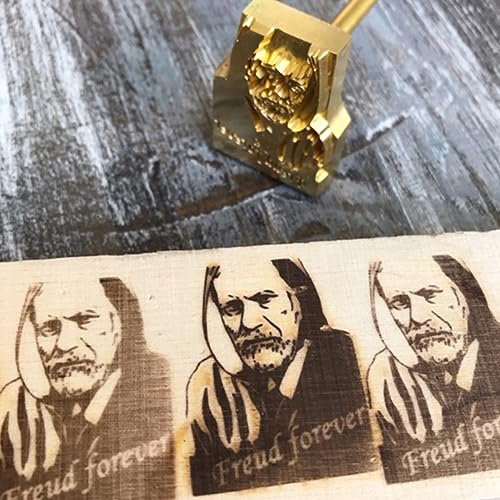 Personalisierter Markenstempel für Leder, Holz, Backen mit Griff, 2,5 x 2,5 cm