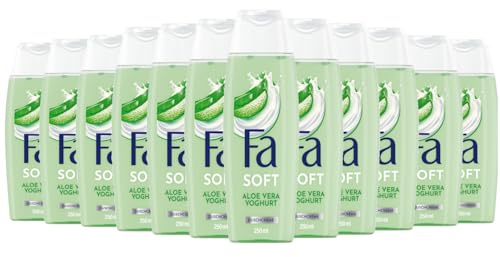 FA Duschcreme Soft Aloe Vera Yoghurt (12x 250ml), pflengende Duschcreme mit milder Formel und angenehmen Duft nach Aloe Vera, Vegan, 94% Inhaltstoffe natürlichen Ursprungs